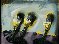 Sketch: detail of champagne glasses