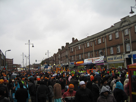 Thousands attend the Nagar Kirtin in Southall