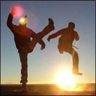 Nick and Guy, Salt Flats, Bolivia