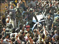 Manifestantes em Samarra