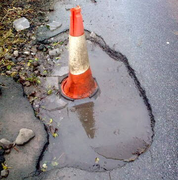 Pothole, photo by Rachel Marsden