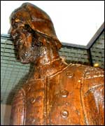 Statue of Peeping Tom or St George in Coventry 