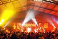 Bryn Fôn a'r band yng ngŵyl Dinefwr 2004