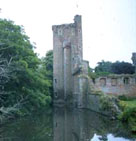 Impressive castle surrounded by a moat