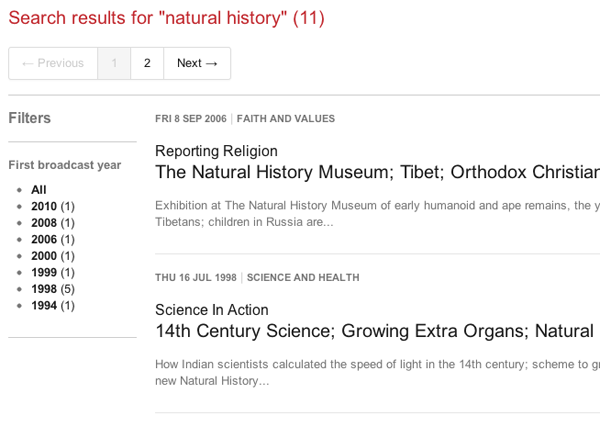 Image of search results page