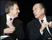 ٹونی بلیئر اور ژاک شیراک