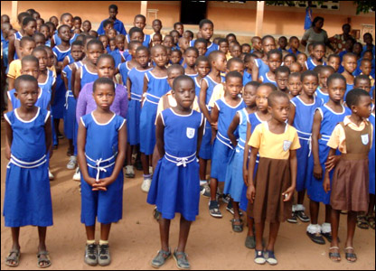 Asssembly at Somanya Primary School