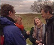 Joe and Sally with the archaeology team