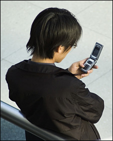 Man using a mobile phone