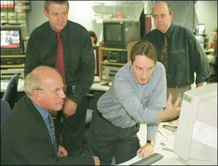 Dyke, Greg visiting the I&A, Information and Archives television TV Centre Research teams