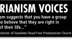 Sectarianism Voices - 'sectarianism suggests that you have a group of people who believe that they are right in every detail of their life...' - Rev D McIllveen, minister of Sandown road Free Presbyterian Church