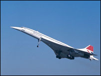 Concorde in flight
