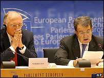 Günter Verheugen a Romano Prodi