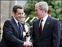 बुश और सारकोज़ी