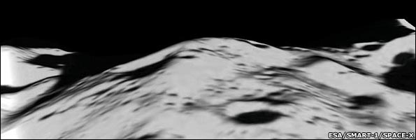 Smart-1 Peak near Shackleton Crater