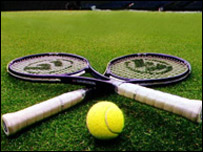 Tennis rackets and ball