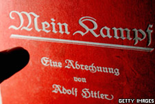 The front cover of Hitler's book 'Mein Kampf'