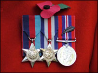 Medals on War Veteran