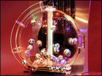 A National Lottery draw machine