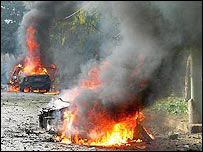 As explosões aconteceram perto de instalações americanas