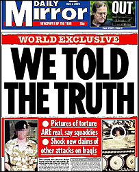 O Daily Mirror rejeita as acusações de que as fotos sejam falsas