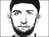  مبینہ حملہ آور کا خاکہ