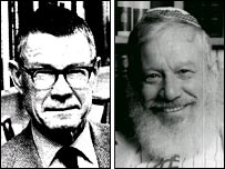 Thomas Schelling (vlevo) a Robert Aumann (vpravo), nositelé Nobellovy ceny za rok 2005