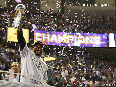 Los cuervos de Baltimore ganaron su segundo título