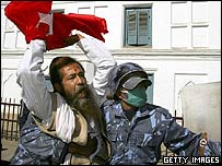 نیپالی مظاہرین 