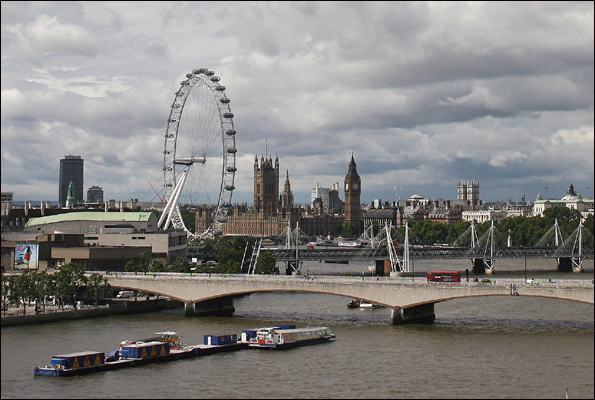 London skyline over the Thames