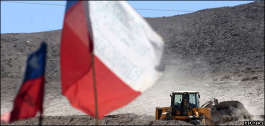 Operaciones de rescate de los mineros en Chile