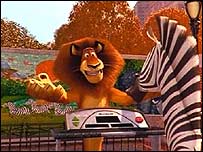 फ़िल्म 'मेडागास्कर' का एक दृश्य