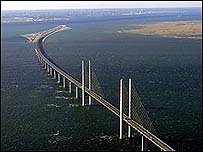 Oresund Bridge linking Denmark and Sweden