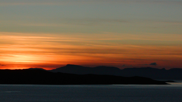sunset over land and loch (courtesy of Dave Marley)