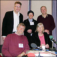 Image: In the back row, Tom, Pam and Basil and in the front, Ian and Jan