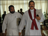 President arriving with Minister Siyambalapitiya to present the budget