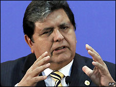 Alan García, presidente de Perú