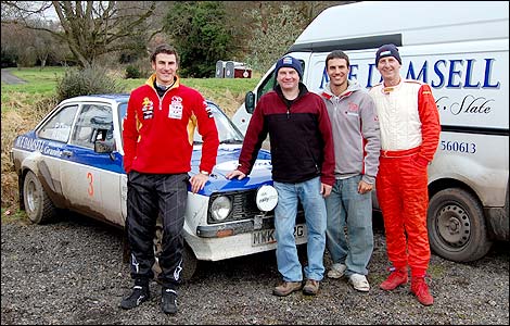 The Drew family; with dad Rob, brother's Paul and Craig, and uncle Nigel.