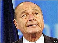 O presidente francês, Jacques Chirac