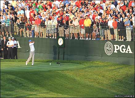 Padraig Harrington tees off