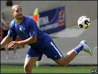 Adriano, craque da seleção brasileira de futebol