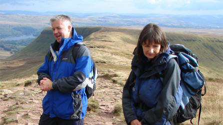 Derek and guide on top of Pen y Fan