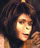 Helena Bonham Carter in ape make up