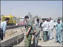 محل انفجار در کابل