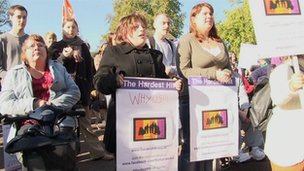 About 300 people marched in Norwich in protest at government spending cuts