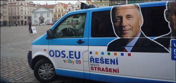 ODS campaign bus, Plzen
