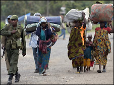 Dân thường rời bỏ Goma