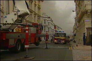 Streets around the hotel were sealed off