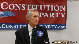 Virgil Goode candidato à Presidência dos EUA pelo Partido da Constituição (Foto: Campanha de Virgil Goode)