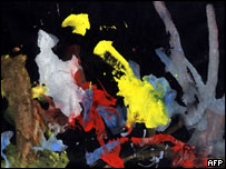 يکی از سه نقاشی کنگو که به جراج گذاشته شد